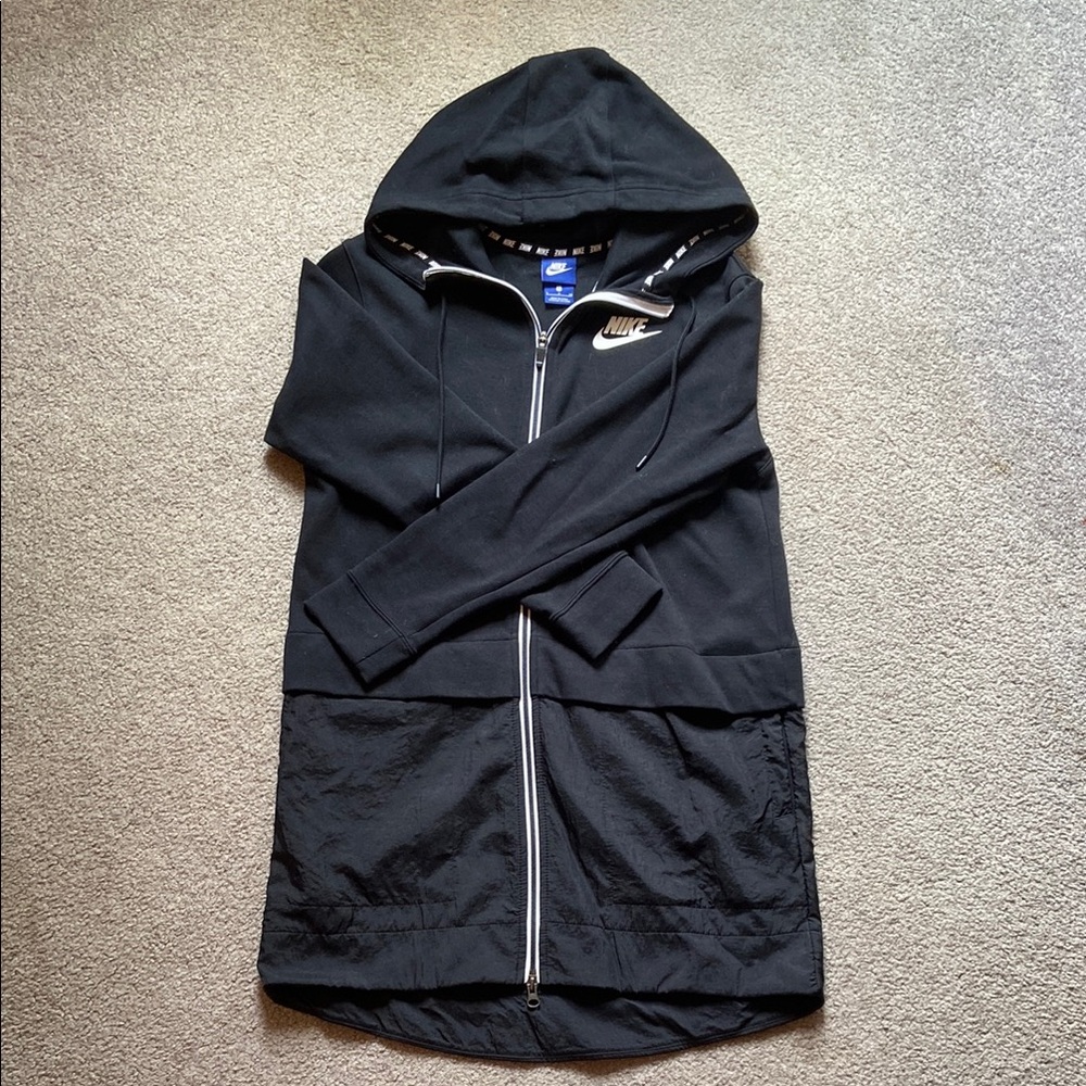 Nike Black Hooded Zip-Up Jacket